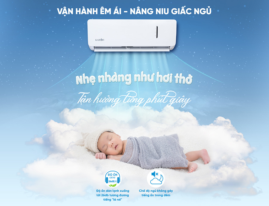 Những gia đình có trẻ nhỏ dưới một tuổi, cần đảm bảo máy lạnh duy trì nhiệt độ 28 độ C.